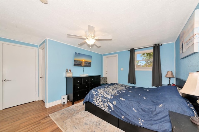 2004 19th St W, Bradenton, FL 34205 - bedroom with wood finished floors and ceiling fan