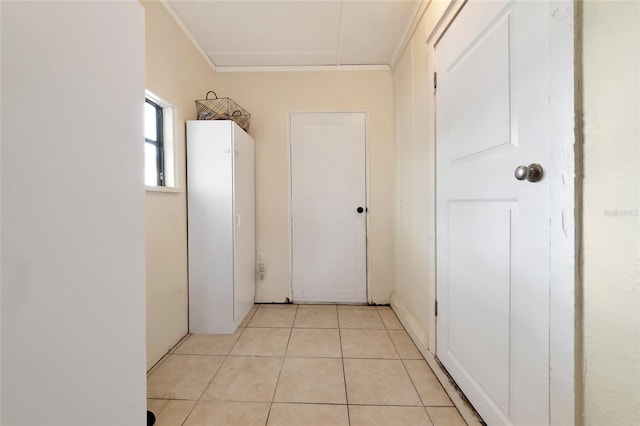 2004 19th St W, Bradenton, FL 34205 - hall featuring ornamental molding and light tile patterned flooring
