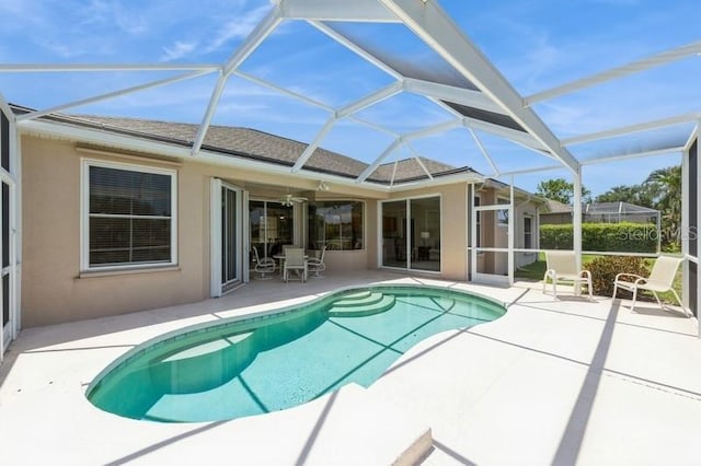 12007 Clubhouse Dr, Lakewood Ranch, FL 34202 - outdoor pool featuring a patio area and a lanai