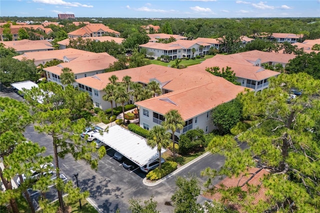 aerial view of residential area