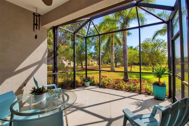 view of sunroom