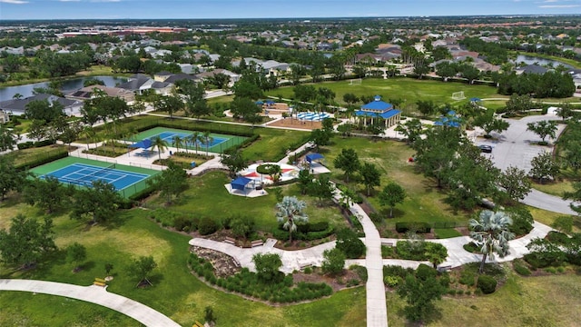 aerial overview of property's location with a large body of water