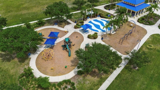 drone / aerial view of a community park