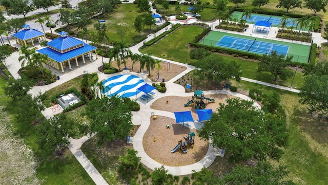 drone / aerial view of a recreational park