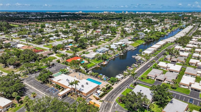 2733 Riverbluff Pl Unit V57, Sarasota, FL 34231 - aerial view of residential area featuring a large body of water
