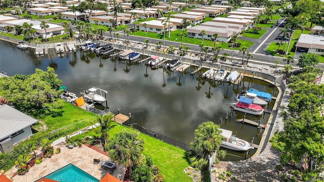 2733 Riverbluff Pl Unit V57, Sarasota, FL 34231 - aerial view of residential area with a large body of water