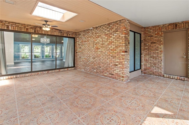 911 Cimarron Cir, Bradenton, FL 34209 - unfurnished sunroom with a skylight