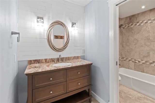 911 Cimarron Cir, Bradenton, FL 34209 - bathroom with vanity and bathing tub / shower combination