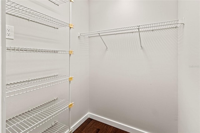 911 Cimarron Cir, Bradenton, FL 34209 - walk in closet with dark wood finished floors