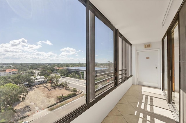 view of sunroom