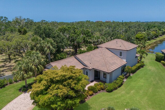 8191 Gabanna Dr, Sarasota, FL 34231 - aerial view of property and surrounding area with a large body of water