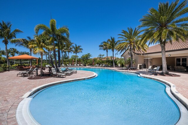 8191 Gabanna Dr, Sarasota, FL 34231 - community pool featuring a patio
