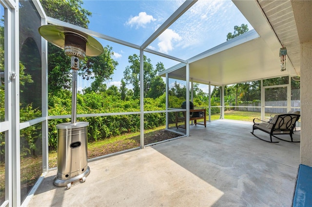 unfurnished sunroom featuring healthy amount of natural light