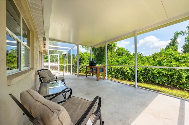 view of sunroom / solarium
