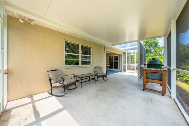 view of sunroom