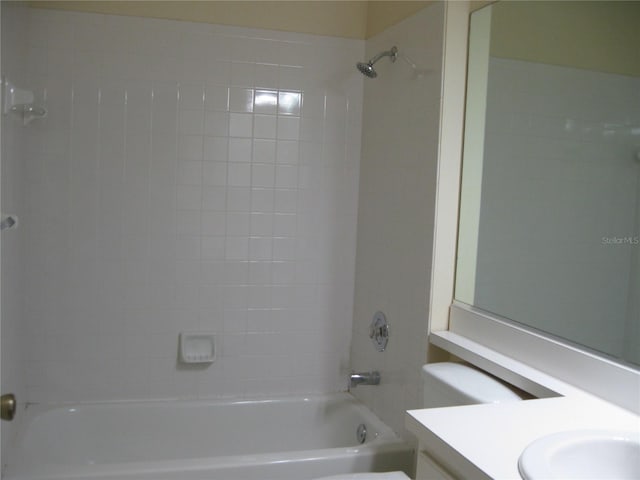 12301 Mosswood Pl, Lakewood Ranch, FL 34202 - full bathroom with vanity, shower / tub combination, and toilet
