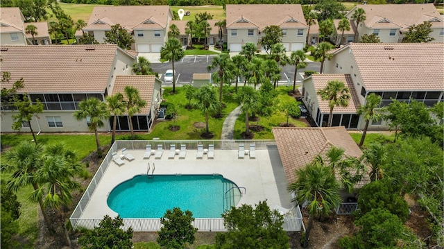 7637 Sweetbay Cir, Bradenton, FL 34203 - aerial perspective of suburban area with a pool area