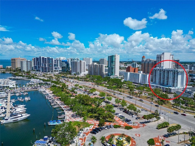 101 S Gulfstream Ave Unit 16C, Sarasota, FL 34236 - view of urban area featuring a nearby body of water and a marina