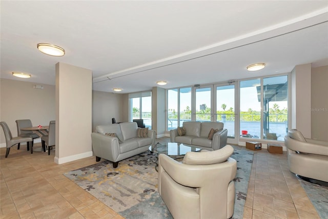 101 S Gulfstream Ave Unit 16C, Sarasota, FL 34236 - living area with baseboards