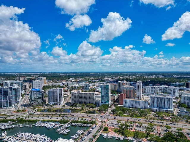 101 S Gulfstream Ave Unit 16C, Sarasota, FL 34236 - view of urban area with numerous boat docks and a large body of water