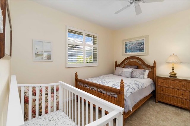 2067 Tocobaga Ln, Nokomis, FL 34275 - carpeted bedroom featuring a ceiling fan