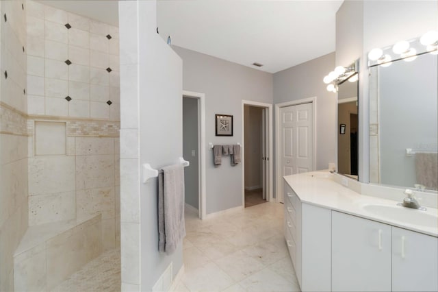 2067 Tocobaga Ln, Nokomis, FL 34275 - full bathroom featuring walk in shower and vanity