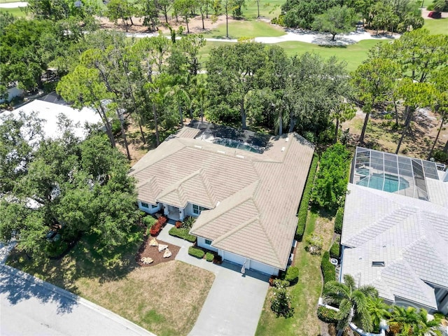 2067 Tocobaga Ln, Nokomis, FL 34275 - view from above of property with a pool area