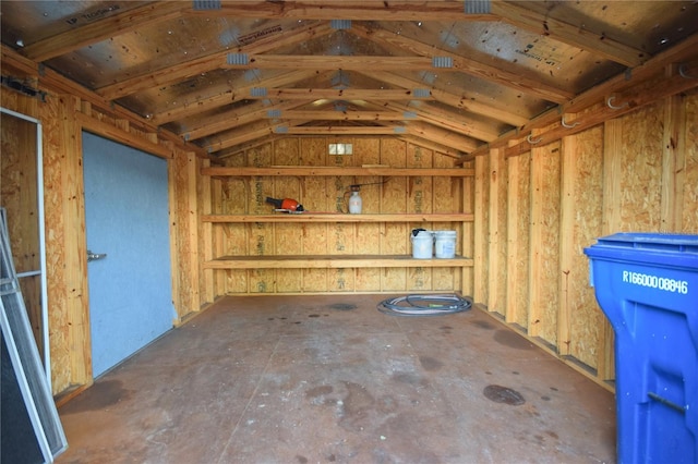 view of storage area