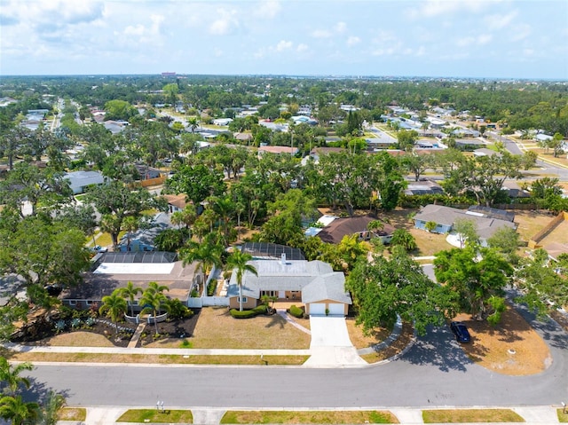 aerial view of residential area