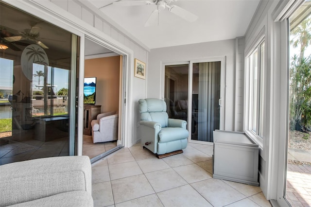 10423 Waterbird Way Unit 10423, Bradenton, FL 34209 - sunroom with a ceiling fan