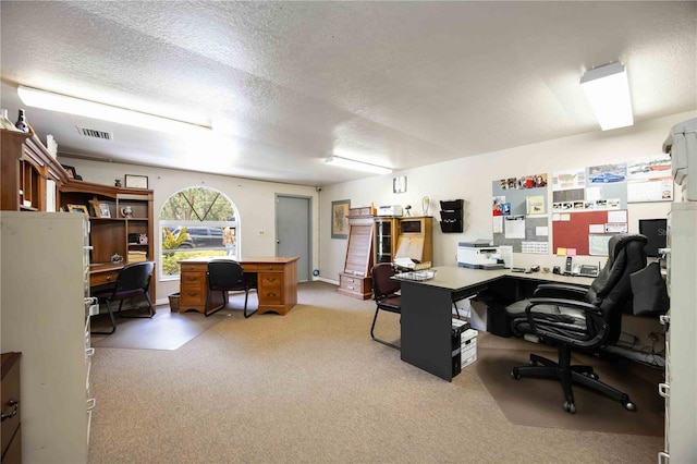 4225 Ulman Ave, North Port, FL 34286 - carpeted home office featuring a textured ceiling