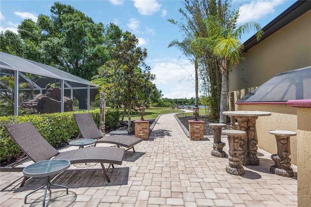4225 Ulman Ave, North Port, FL 34286 - view of patio / terrace with glass enclosure