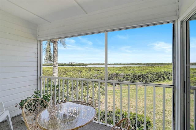 view of sunroom / solarium