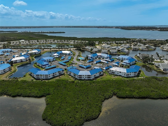 drone / aerial view of a nearby body of water