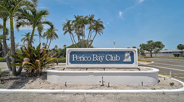 view of community sign