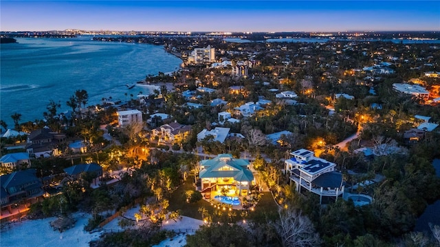 bird's eye view of a large body of water