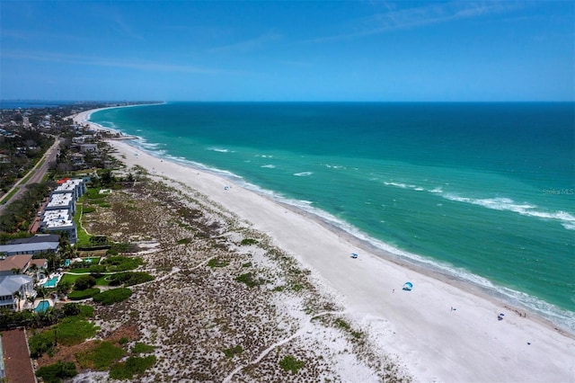drone / aerial view of extended coastline