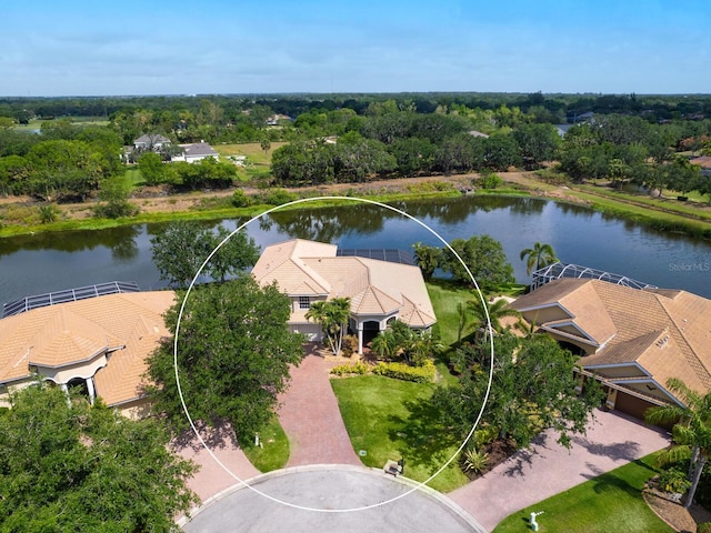 bird's eye view of a large body of water