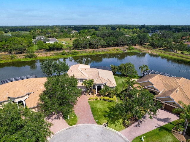 drone / aerial view of a large body of water