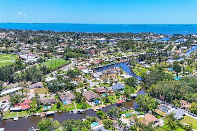 6931 Magellan Way, Sarasota, FL 34243 - aerial view of residential area featuring a large body of water