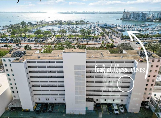 33 S Gulfstream Ave Unit 502, Sarasota, FL 34236 - drone / aerial view of a large body of water and numerous boat docks