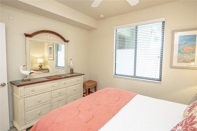 7005 River Hammock Dr Unit 204, Bradenton, FL 34212 - bedroom with multiple windows and ceiling fan
