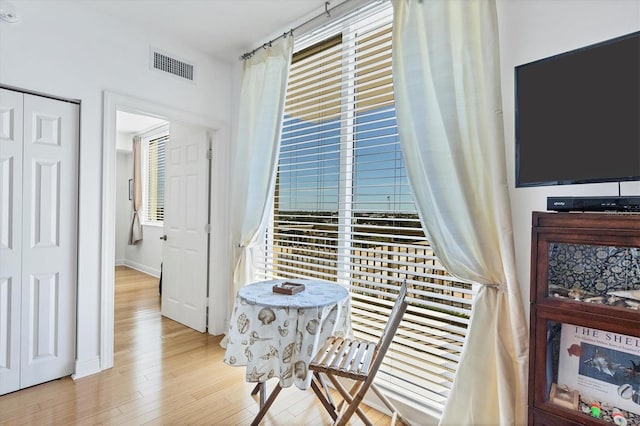 detailed view of wood finished floors and baseboards