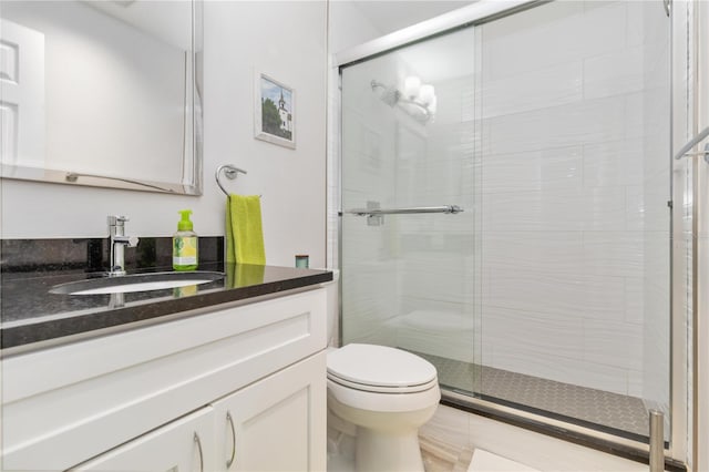 6999 W Country Club Dr N Unit 224, Sarasota, FL 34243 - bathroom with a stall shower, toilet, and vanity