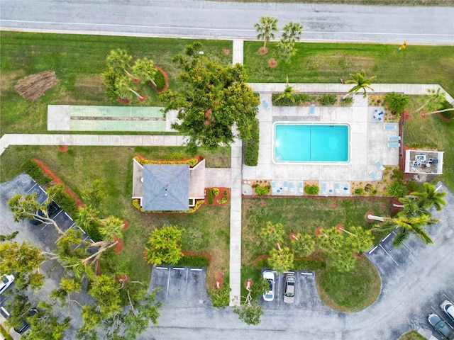 6999 W Country Club Dr N Unit 224, Sarasota, FL 34243 - aerial view of a pool area