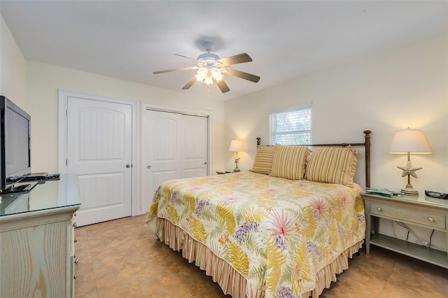 112 Palm Ave, Anna Maria, FL 34216 - bedroom featuring a ceiling fan and a closet