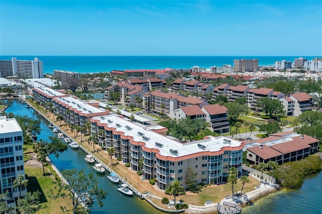 1350 N Portofino Dr Unit 208, Sarasota, FL 34242 - bird's eye view of a nearby body of water and apartment complex