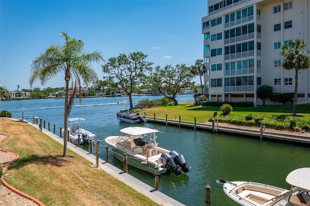1350 N Portofino Dr Unit 208, Sarasota, FL 34242 - dock area with a water view