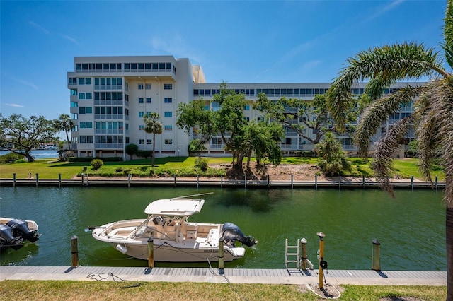 1350 N Portofino Dr Unit 208, Sarasota, FL 34242 - dock featuring a water view