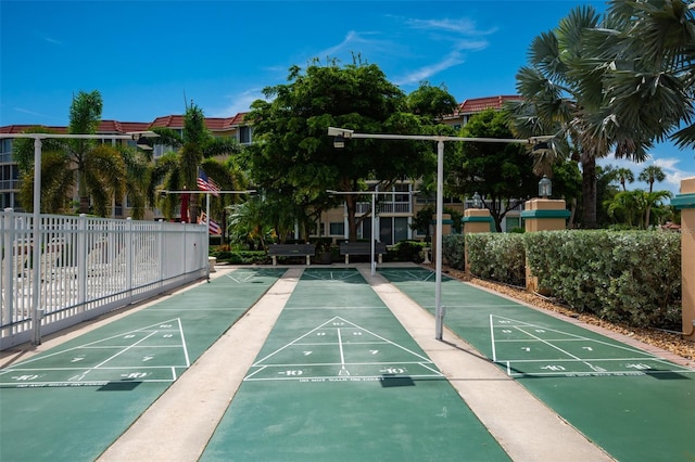 1350 N Portofino Dr Unit 208, Sarasota, FL 34242 - view of home's community featuring fence and shuffleboard